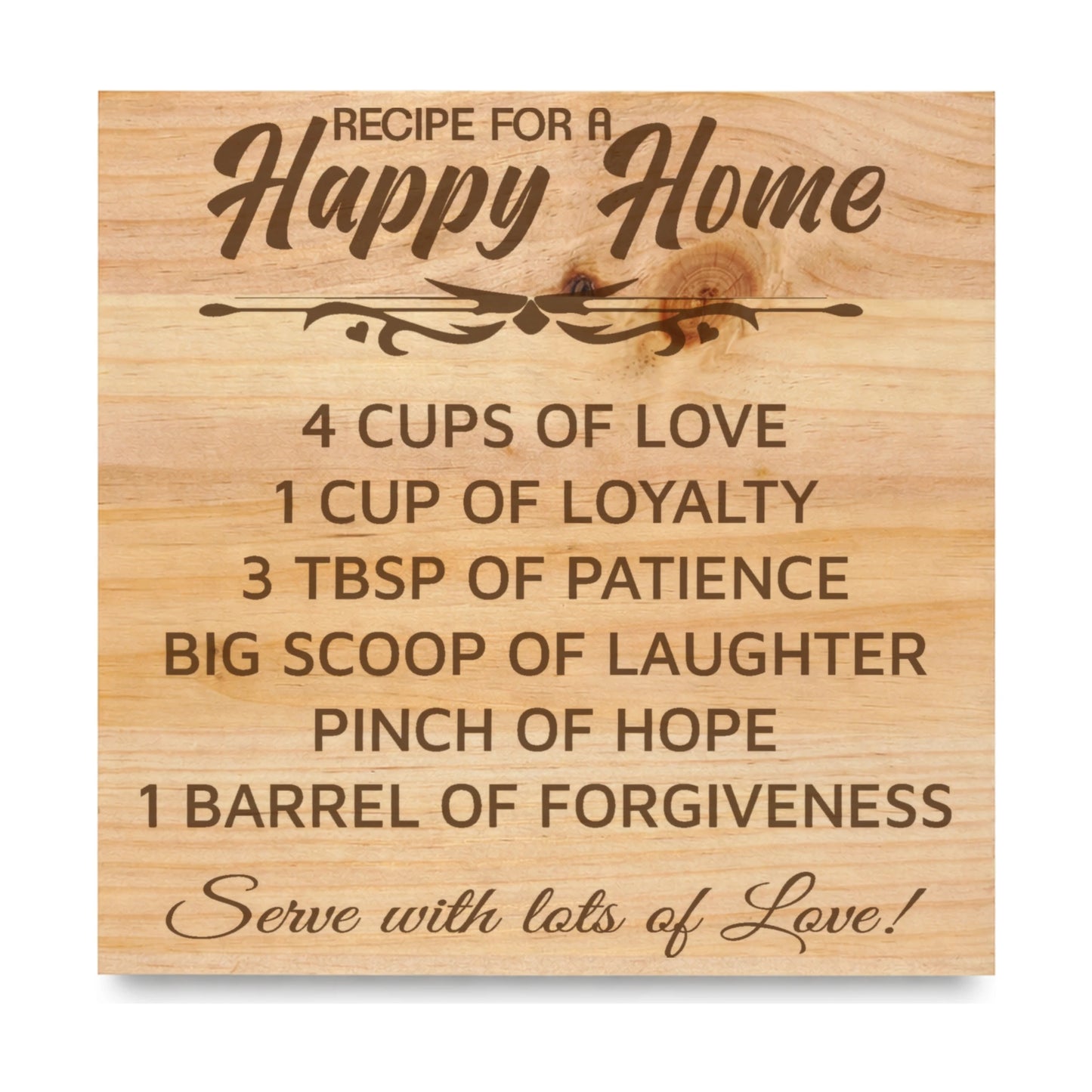 Happy Home laser engraved pine sign