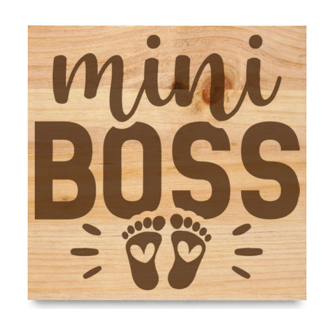 Mini Boss Baby - Custom Engraved Sign — Laser Engraved