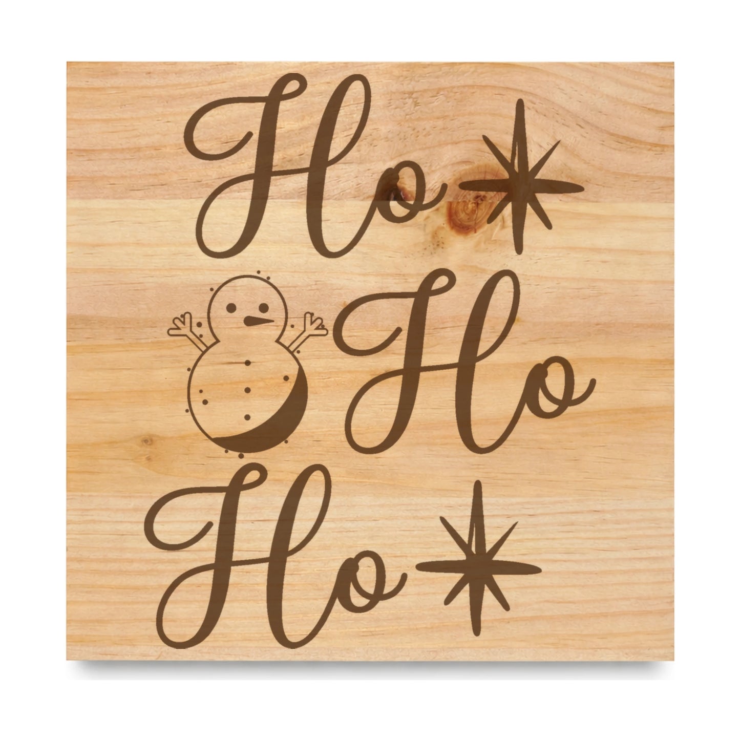 Ho Ho Ho laser engraved pine sign