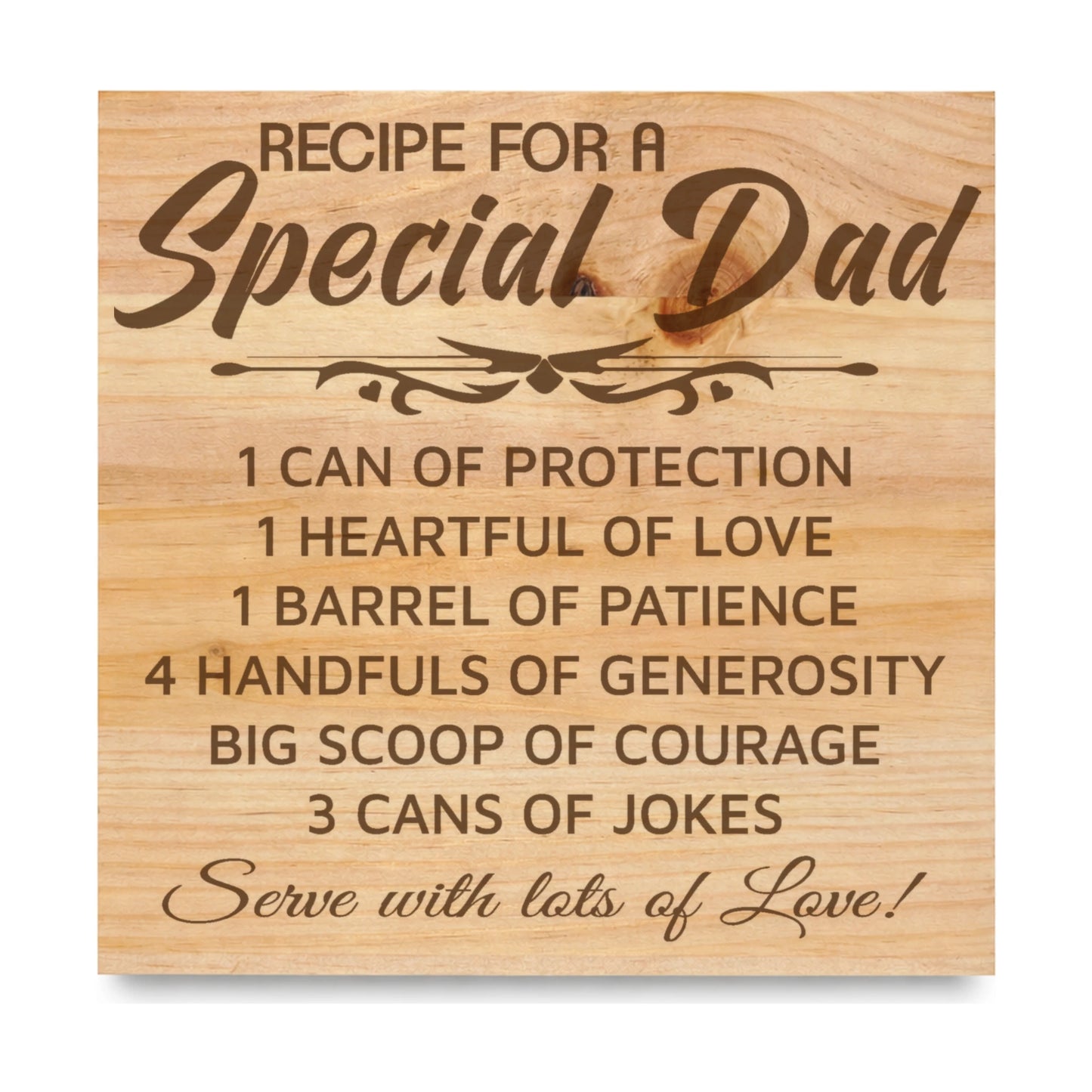 Special Dad laser engraved pine sign
