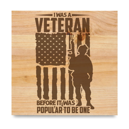 American Veteran laser engraved pine sign