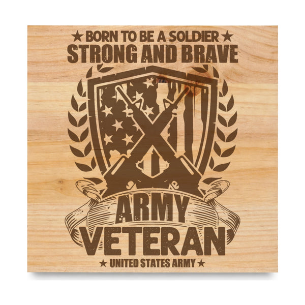 Army American Veteran Sign — Custom Laser Engraved