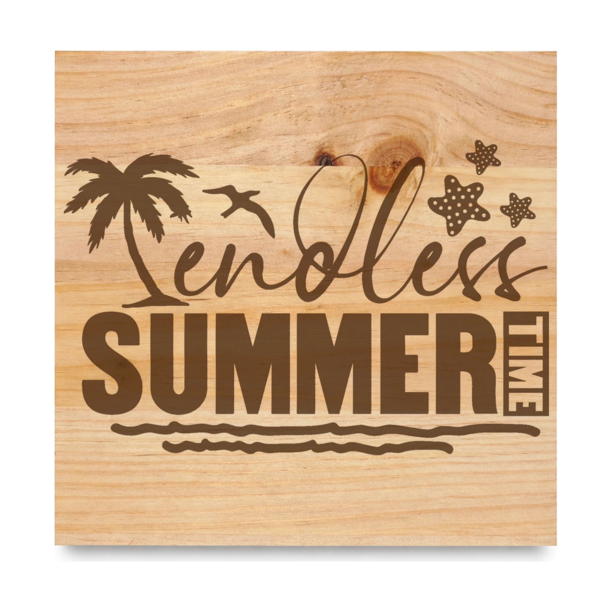 Endless Summer Time 2 laser engraved pine sign